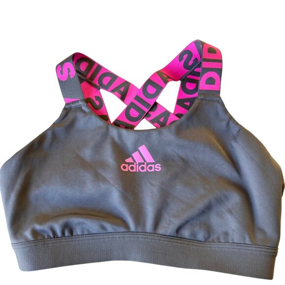 Nike Women's Dri-Fit Swoosh Sports Bra XXS Gray Black Medium Support New - Picture 1 of 9